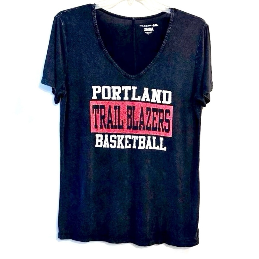 NBA Portland Trail Blazers Black T-Shirt‎